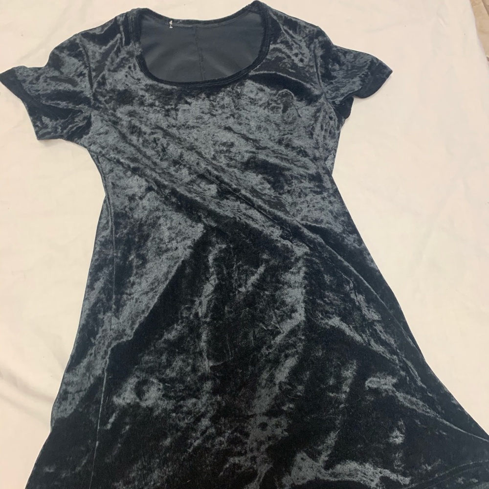 Black velvet dress